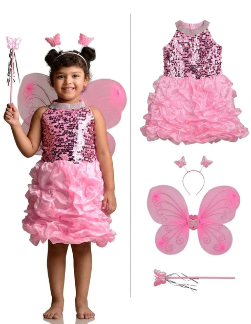 Pink Butterfly Insect Kids Fancy Dress Costume for Girls - Imported