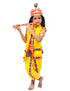BookMyostume Shri Krishna Multicolor Kids Fancy Dress Costume 9 Pcs Set with Red Accessories & Wig - Premium