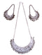 Exquisite Indian Traditional Silver Necklace & Earrings - Fancy Dress Costume Accessory for Girls