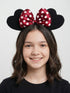 Black & Red Polka Dot Cartoon Style Headband for Girls | Fancy Dress Hair Accessory for Birthday Celebration Prop, School Event, Costume Theme.