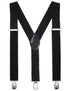 Trendy Black Formal Unisex Premium Suspenders Kids Fancy Dress Costume Accessory