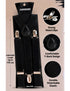 Trendy Black Formal Unisex Premium Suspenders Adults Fancy Dress Costume Accessory
