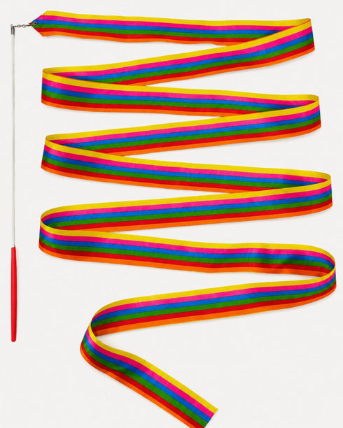 Multicolor Wave Ribbon Wand Gymnastic Dance Kids & Adults Fancy Dress Costume Accessories