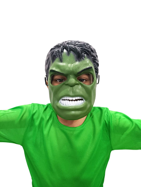The Green Smasher Superhero Mask Kids Fancy Dress Accessories