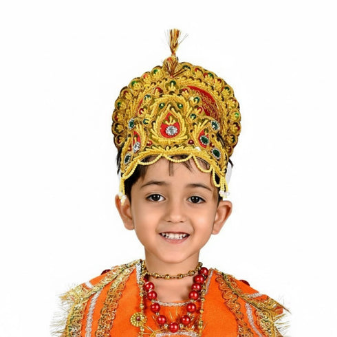 Mythological Character Multicolor Crown Mukut Kids Fancy Dress Costume Accessories