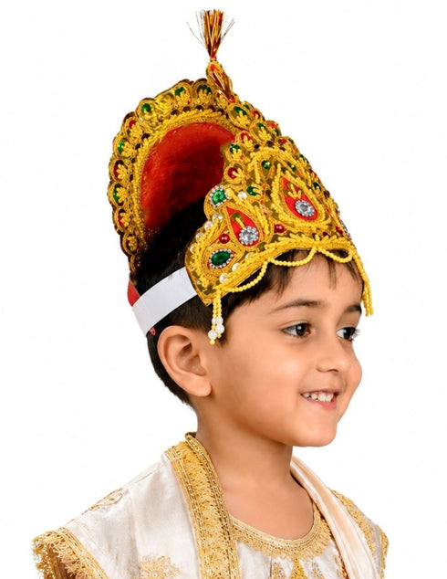 BookMyCostume Mythological Character Multicolor Crown Mukut Kids Fancy Dress Costume Accessories | Suitable for kids till 5 Years