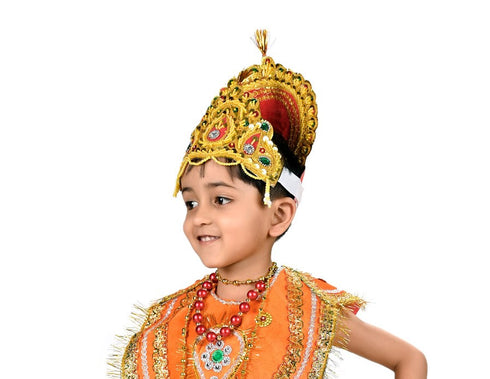 Mythological Character Multicolor Crown Mukut Kids Fancy Dress Costume Accessories
