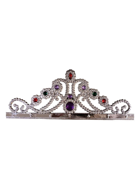Royal Silver Princess Tiara Crown HeadBand Fancy Dress Costume Accessory for Girls