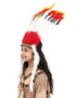 Tribal Fiery Feather Headdress Crown Fancy Dress Costume for Adults