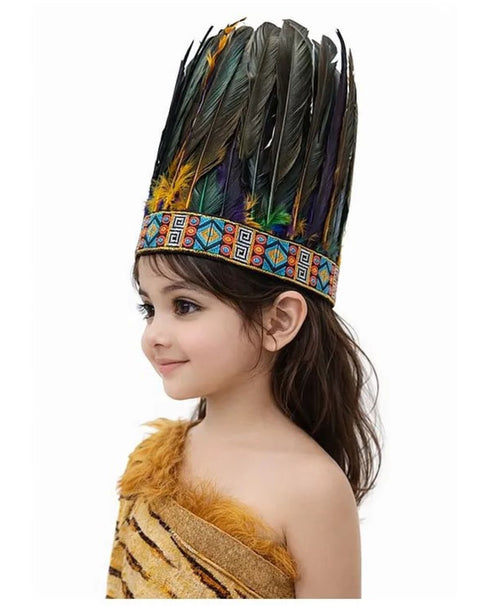 Carnival Multicolor Feather Headdress Crown Fancy Dress Costume