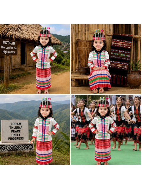 Mizoram Indian Eastern State Folk Costume - Female