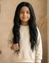 Long Black Hair Extension Wig Fancy Dress Costume Accessory