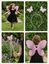 Princess Fairy Wings with Wand & Headband Girls Fancy Dress Costume Accessory
