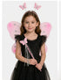 Princess Fairy Wings with Wand & Headband Girls Fancy Dress Costume Accessory