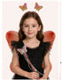 Princess Fairy Wings with Wand & Headband Girls Fancy Dress Costume Accessory
