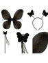 Princess Fairy Wings with Wand & Headband Girls Fancy Dress Costume Accessory