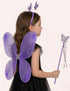 Princess Fairy Wings with Wand & Headband Girls Fancy Dress Costume Accessory