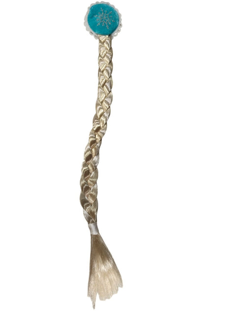 BookMyCostume Complete Queen Accessory Set for Girls – Includes Blue Tiara, Magic Wand, Blonde Braid Hair Clip & Gloves | Fancy Dress, Costume Party, Role Play, Birthday Gift, Fairy Tale Princess Set