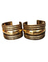 Antique Indian Tribal Golden Cuff Kada Bracelet Bangles (Pair of 2) Fancy Dress Costume Accessory for Girls