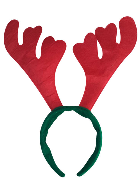 Christmas Red Reindeer Animal Antlers Head Band Kids Fancy Dress Costume Accessory