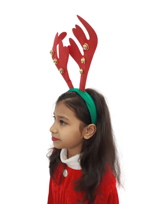 BookMyCostume Christmas Red Reindeer Animal Antlers Head Band Kids Fancy Dress Costume Accessory