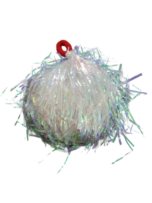 White with Reflection Pom Poms Cheerleader Dance Kids & Adults Costume Accessory