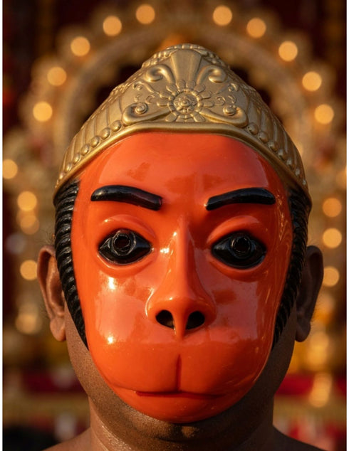 Lord Hanuman Bajrang Bali Hindu Monkey God Plastic Mask Kids & Adults Fancy Dress Accessories