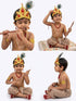 Traditional Krishna Jewellery for Kids/Janmashtami Accessory Jewellery for Kids/Infant Bal Gopal/Kanha Bal Krishna Mukut Jewelry Set 0-8 Years