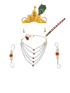 Krishna Light Pearl Jewellery Set for Kids/Janmashtami/Krishna Accessory for Kids/Infant Bal Gopal/Kanha Bal Krishna Mukut/Krishna Jewelry Set 0-8 Years