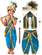 Krishna Costume with Heavy Jewellery and Pagdi and Brocade - Janmashtami Complete Premium Dress for Baby Kanha Boys & Girls - Light Blue