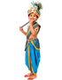 Krishna Costume with Heavy Jewellery and Pagdi and Brocade - Janmashtami Complete Premium Dress for Baby Kanha Boys & Girls - Light Blue