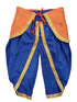 Krishna Costume with Heavy Jewellery and Mukut Set - Janmashtami Premium Dress for Baby Kanha Boys & Girls - Blue & Orange