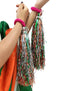 BookMyCostume Tri Color Pom Poms Cheerleader Dance Costume Accessory for Kids & Adults