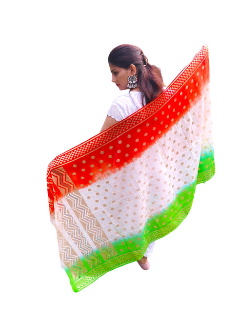 BookMyCostume Tricolour Dupatta Tiranga Republic & Independence Day Kids & Adults Costume Accessory