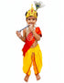 BookMyCostume Krishna Yellow Costume Dhoti & Red Patka with Light Pearl Jewellery and Mukut Set - Janmashtami Dress Costume for Baby Kanha Laddu Gopal - Boys & Girls