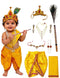 Krishna Yellow Polka Dot Costume Dhoti Patka with Heavy Pearl Jewellery and Mukut Set - Janmashtami Dress Costume for Baby Kanha - Boys & Girls