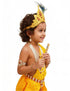 Krishna Yellow Polka Dot Costume Dhoti Patka with Heavy Pearl Jewellery and Mukut Set - Janmashtami Dress Costume for Baby Kanha - Boys & Girls