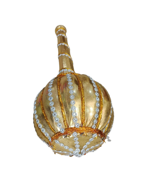 BookMyCostume Royal Golden Gada Mace Club Hanuman Costume Accessory Traditional Weapon Plastic Toy for Kids and Boys - 22 Inches