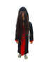 BookMyCostume Red and Black Halloween Costume for Girls | Witch Costume for Girls Gown with Scary Attached Hood and Pumpkin Basket Combo
