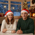 Christmas Set of 2 Santa Caps Combo Adults Fancy Dress Accessory - Adults Size