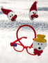 BookMyCostume Christmas Accessory Combo for Girls- Christmas Snowman Santa Eye Glasses and Christmas Bouncing Snowman Headband for Girls