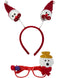 BookMyCostume Christmas Accessory Combo for Girls- Christmas Snowman Santa Eye Glasses and Christmas Bouncing Snowman Headband for Girls