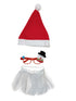 BookMyCostume Christmas Accessory Combo for Boys- Christmas Snowman Santa Eye Glasses Prop with Santa Cap & Beard for Boys