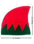 BookMyCostume Santa's Elf Cap Christmas Movie Character Kids Fancy Dress Accessories | Red & Green