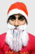 Christmas Accessory Set Santa Cap and Beard for Adults Fancy Dress Accessory