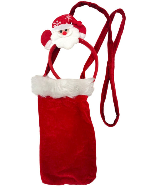BookMyCostume Pack of 2 Christmas Accessory Set Santa Headband and Goodies Bag Combo For Girls | Kids