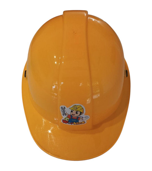 BookMyCostume Yellow Construction Worker Helmet for Kids | Civil Engineer Builder Fancy Dress Accessory for Themed Parties And Role Play