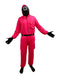 Survival Drama Korean TV Series Game Costume with Attached Hood, Plastic Mask & Belt - Halloween Cosplay Outfit for Adults | For Mens