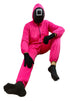 Survival Drama Korean TV Series Game Costume with Attached Hood, Plastic Mask & Belt - Halloween Cosplay Outfit for Adults | For Mens