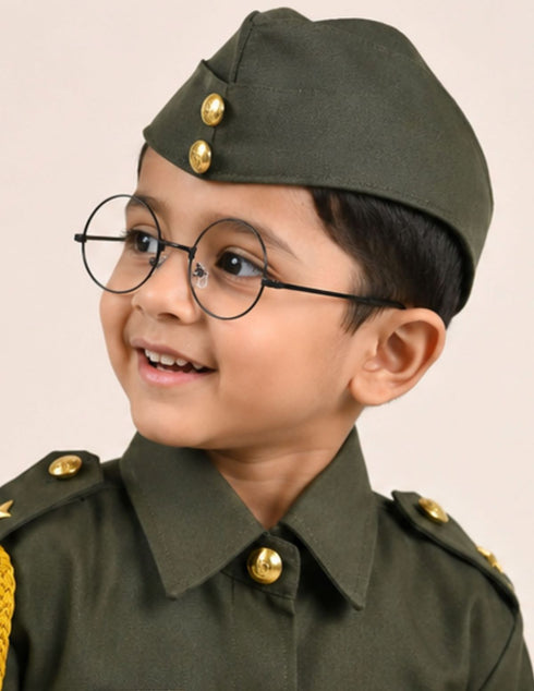 Black Spects Glasses Bose Netaji Drama Theater Spectacles for Role Play Costume Accessory